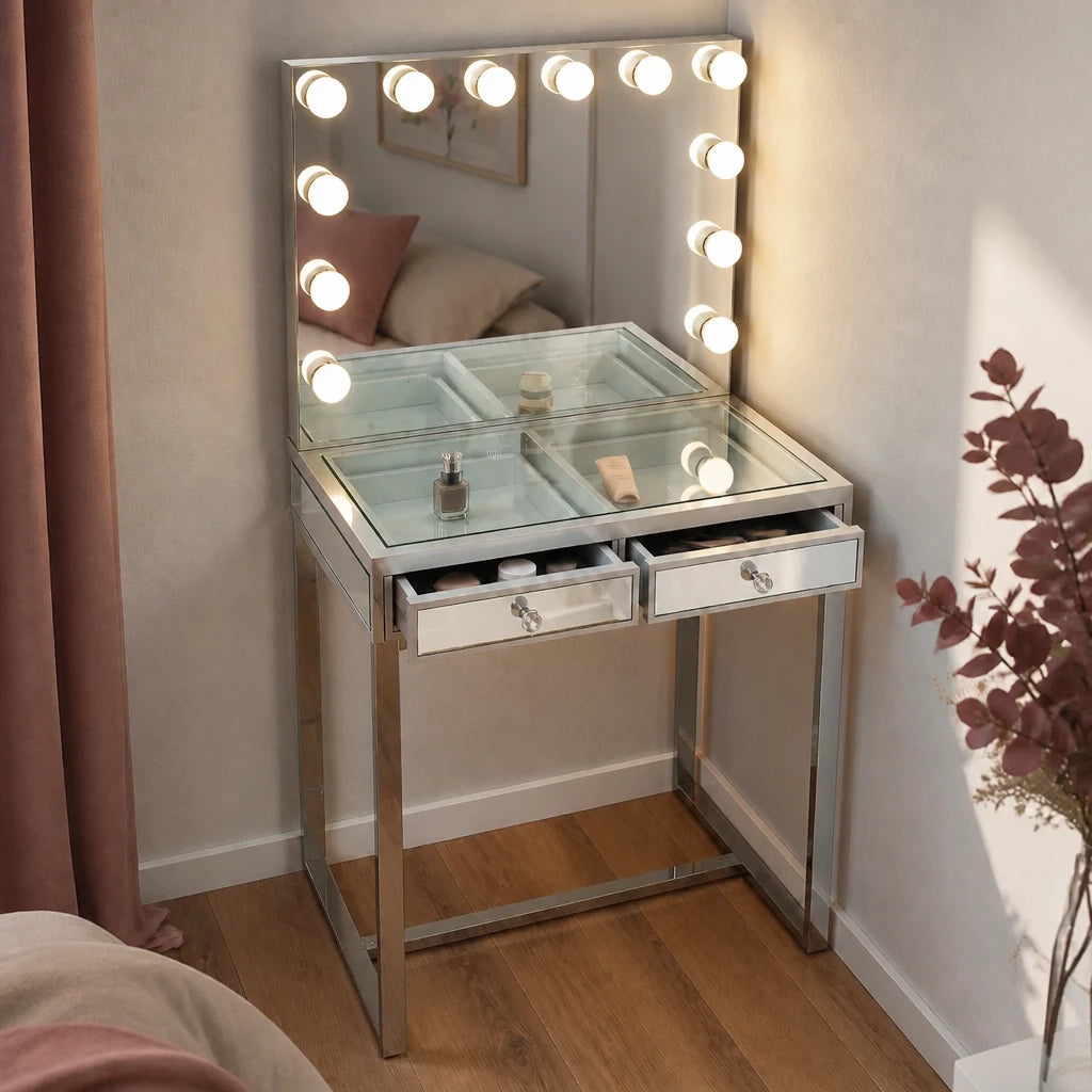 Coiffeuse Hollywood Elite - finition miroir