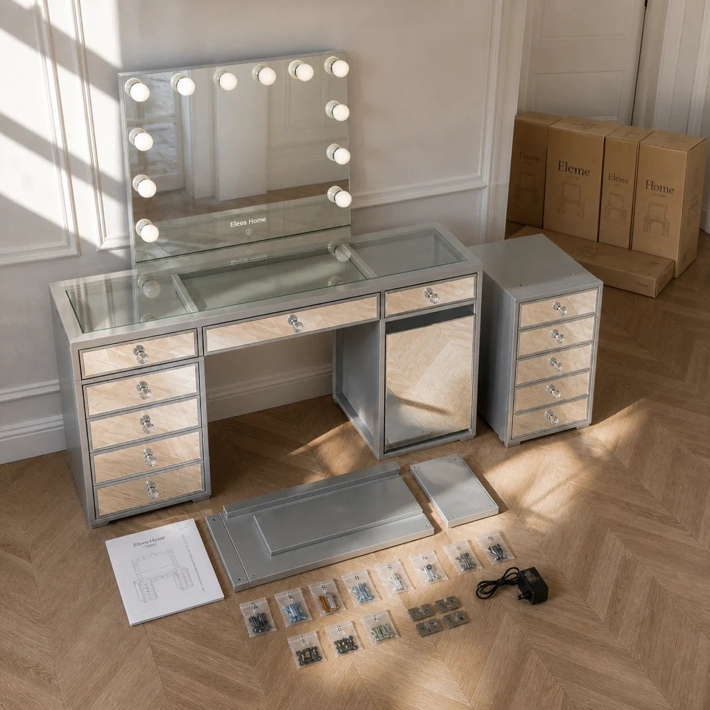 Coiffeuse Hollywood Classic - finition miroir