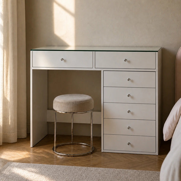 Coiffeuse vitrée 120 cm - 7 tiroirs