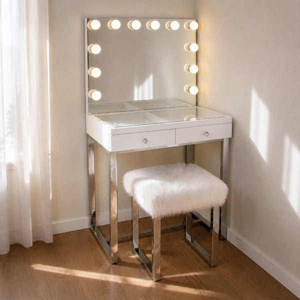 Coiffeuse Hollywood Elite - blanche