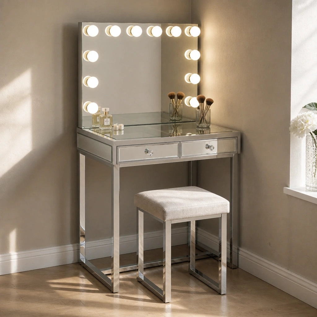 Coiffeuse Hollywood Elite - finition miroir