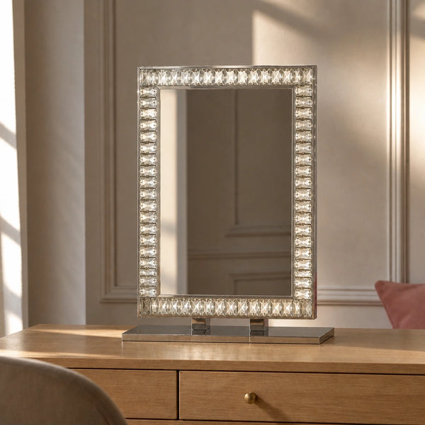 Miroir maquillage Yasmin - cristaux