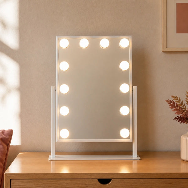 Miroir maquillage Nina - blanc