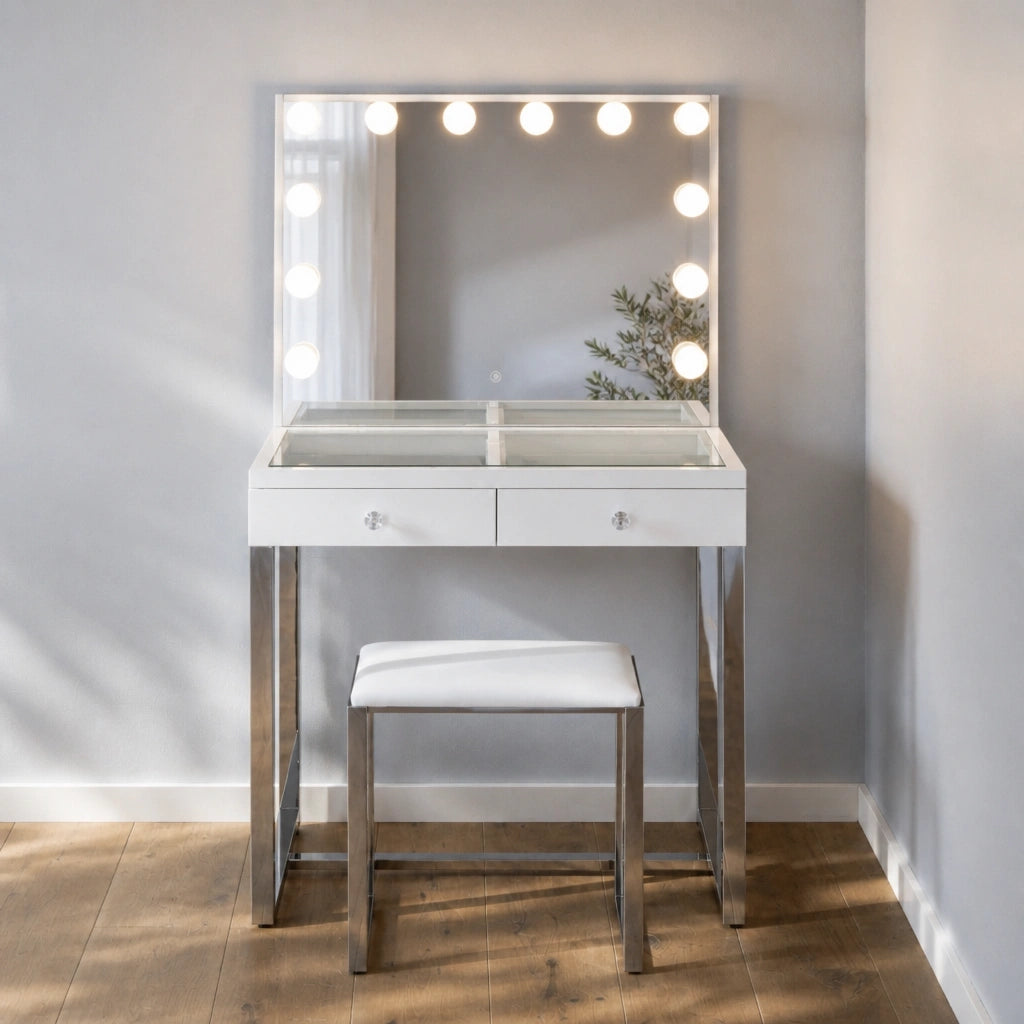 Coiffeuse Hollywood Elite - blanche