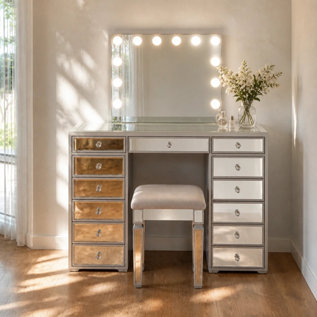 Coiffeuse Hollywood Classic - finition miroir