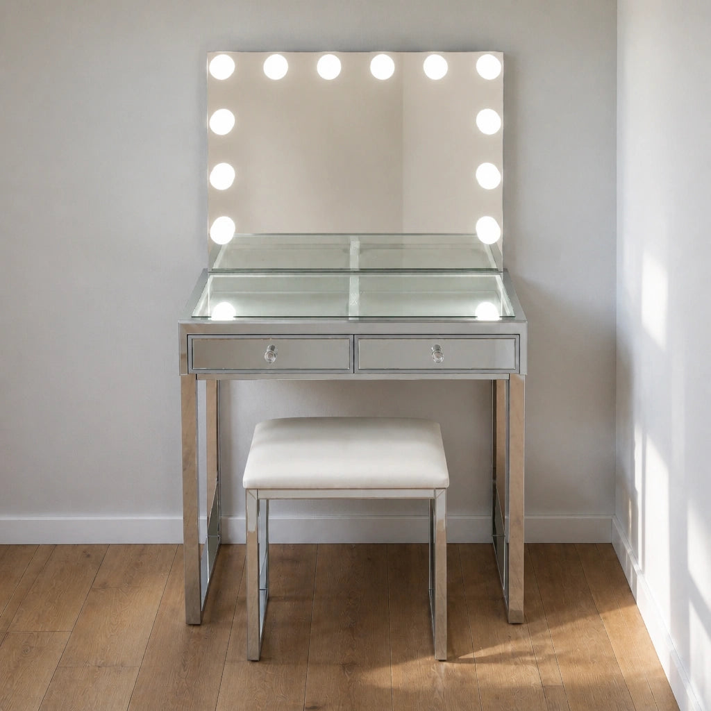 Coiffeuse Hollywood Elite - finition miroir