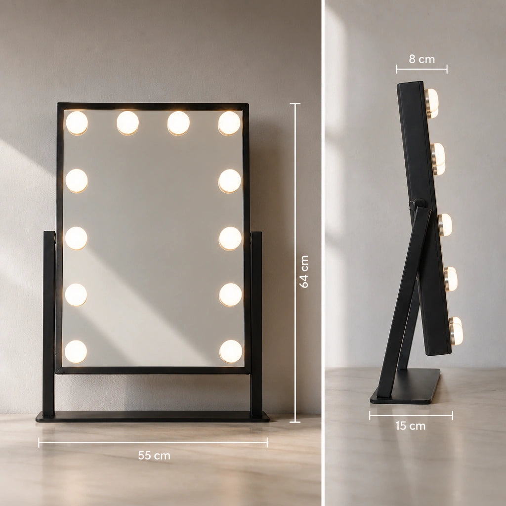 Miroir maquillage Nina - noir