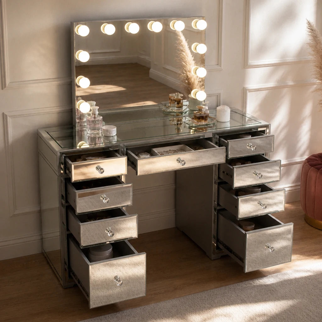 Coiffeuse Hollywood Classic - finition miroir