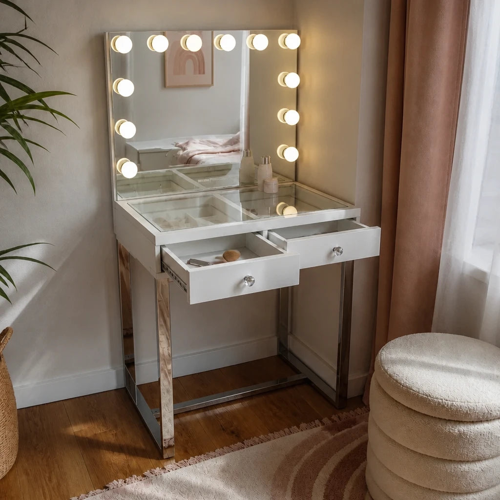 Coiffeuse Hollywood Elite - blanche