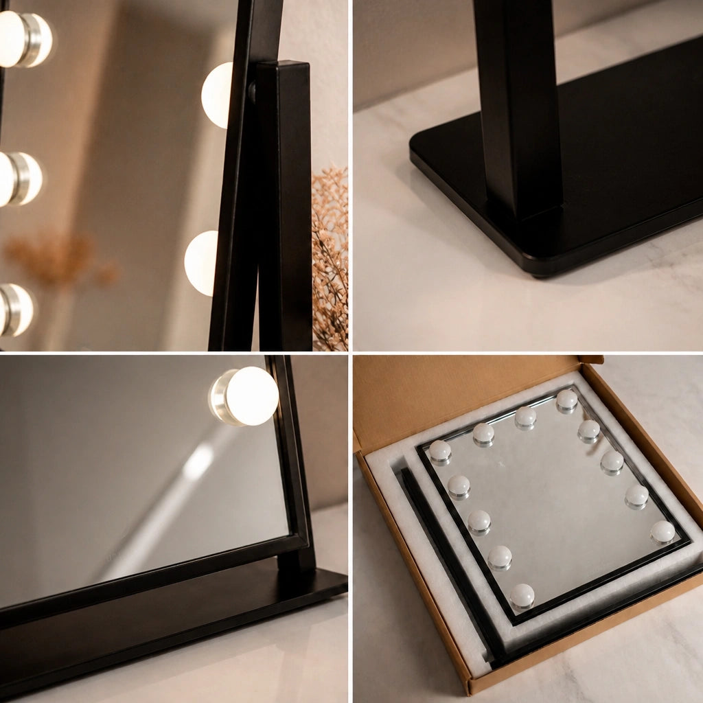 Miroir maquillage Nina - noir