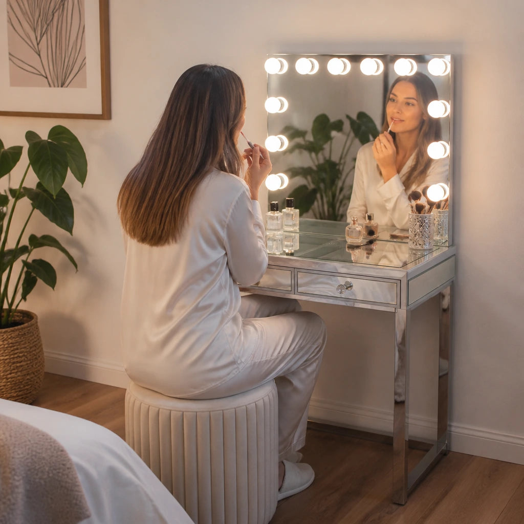 Coiffeuse Hollywood Elite - finition miroir